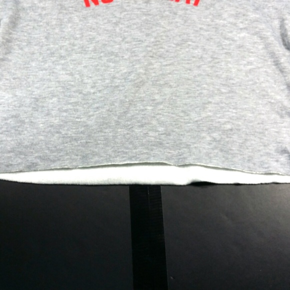 Knit Riot No Sweat Cropped Gray Sweatshirt M W204 - Picture 5 of 7